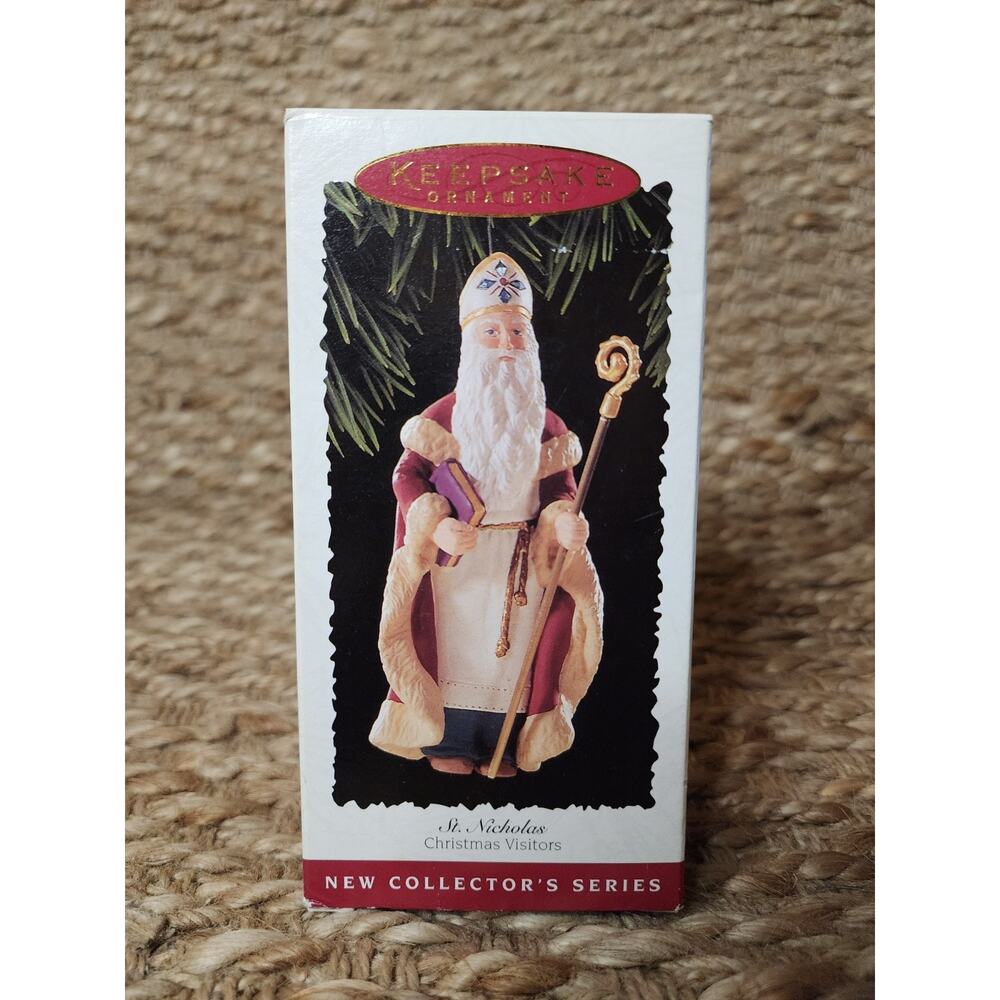 Vintage Hallmark Keepsake Ornament 1995 St Nicholas - "Christmas Visitors"